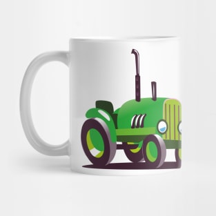 Cute Green Tractor Mug